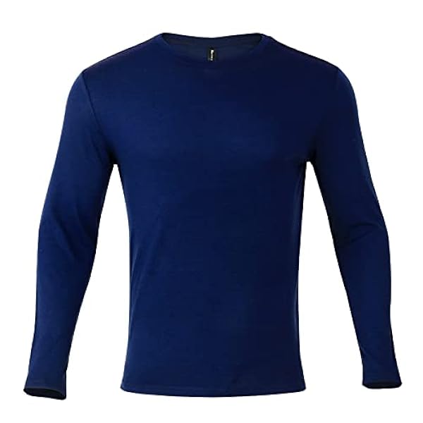 Merino Protect Maglia Termica Uomo in 100% Lana Merino Intimo Uomo Morbido con Regolazione della Temperatura Controllo Odori permeabilità Maglia Manica Lunga per Sci Trekking